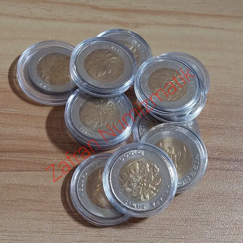 Koleksi Unik Kuno Langka Koin Bimetal Rp 1000 Kelapa Sawit Luster Kinclong 2