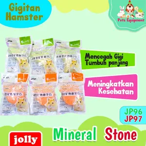 GIGITAN HAMSTER MINERAL STONE bentuk ORANGE/mainan gigit hamster