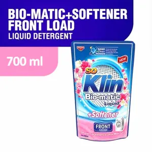 So Klin Biomatic softener front load detergent cair 700ml