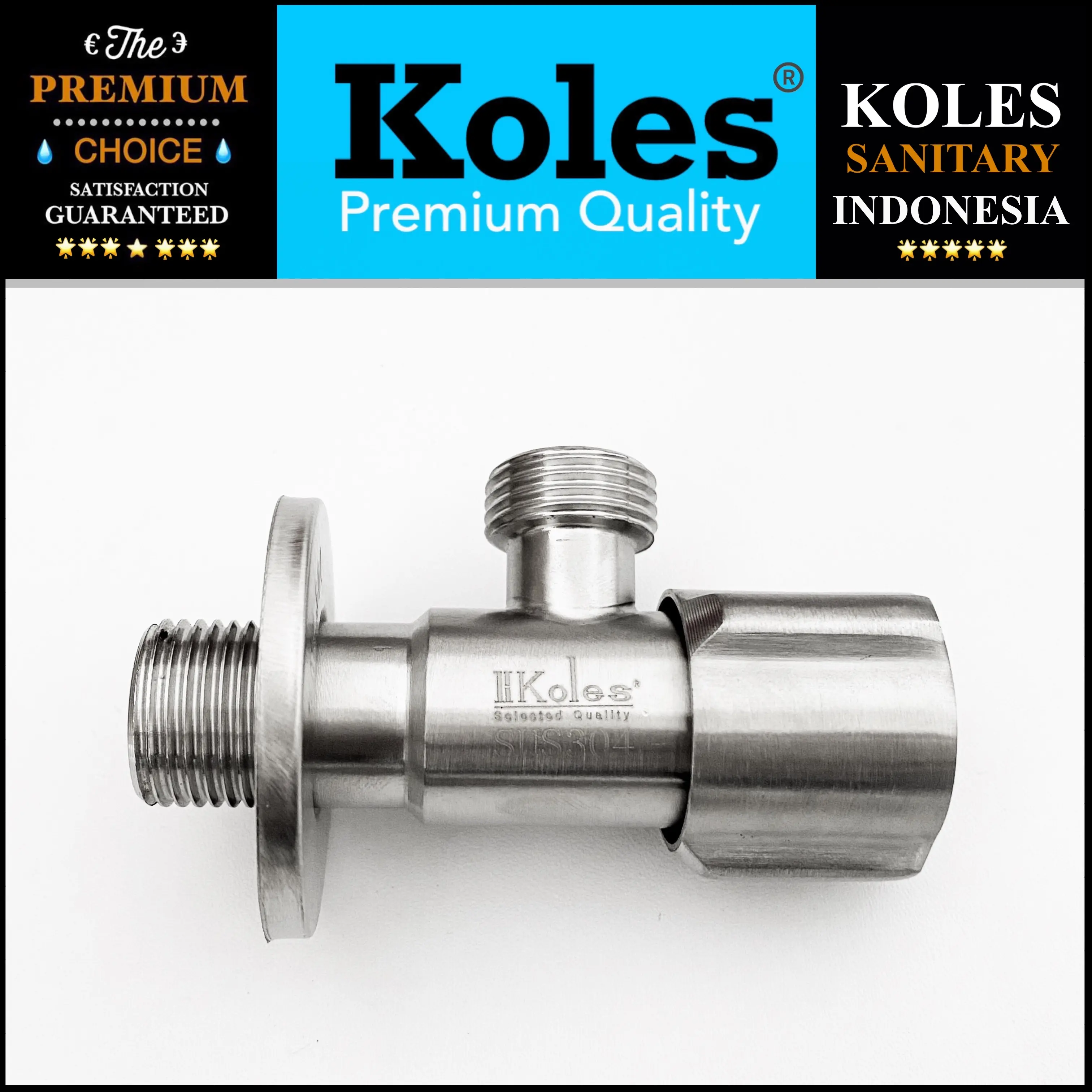 KOLES 713 Stop Kran Shower Keran Air Single Stainless Steel SUS 304