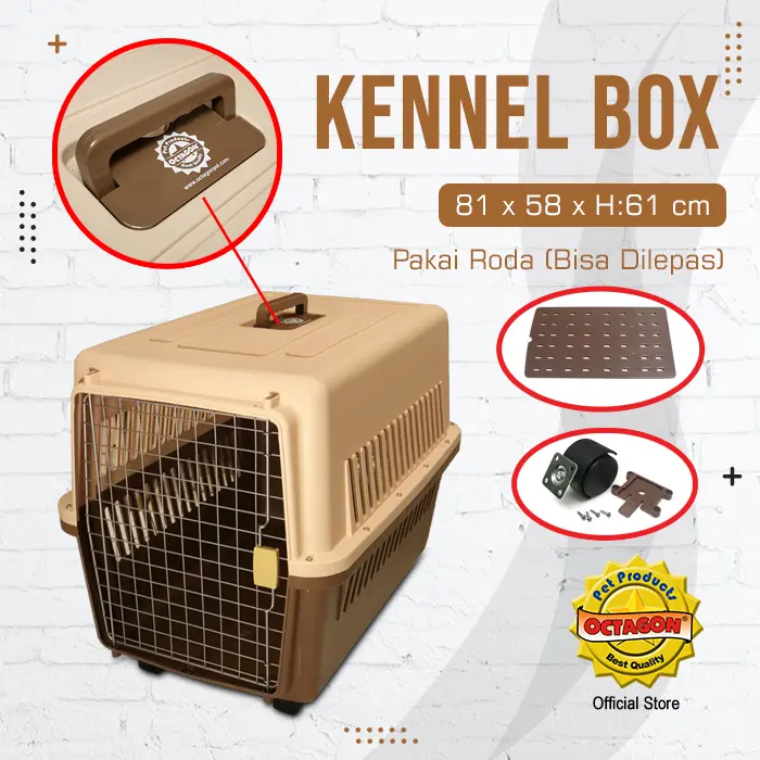 Kennel Box Besar Ukuran 81x58xH:61cm | Pet Cargo Anjing Kucing | Pet Carrier KN-1040 3