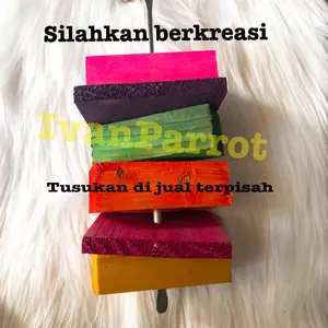 RAINBOW SERIES MAINAN PARROT REFILL KUNYAH GIGIT 1 SET 3PCS