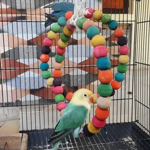 Mainan ayunan burung model lingkaran bulat