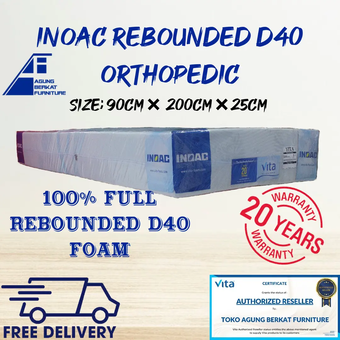 Kasur Busa Inoac Rebounded Rebonded 90cm Tebal 25 Garansi 20Tahun