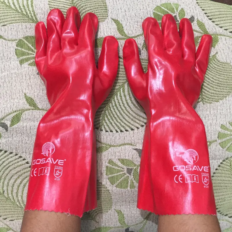 Sarung Tangan PVC Safety Glove Tahan Panas utk Berkebun Limbah Kimia 2