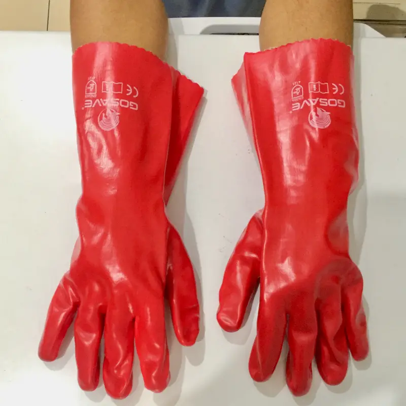 Sarung Tangan PVC Safety Glove Tahan Panas utk Berkebun Limbah Kimia 4