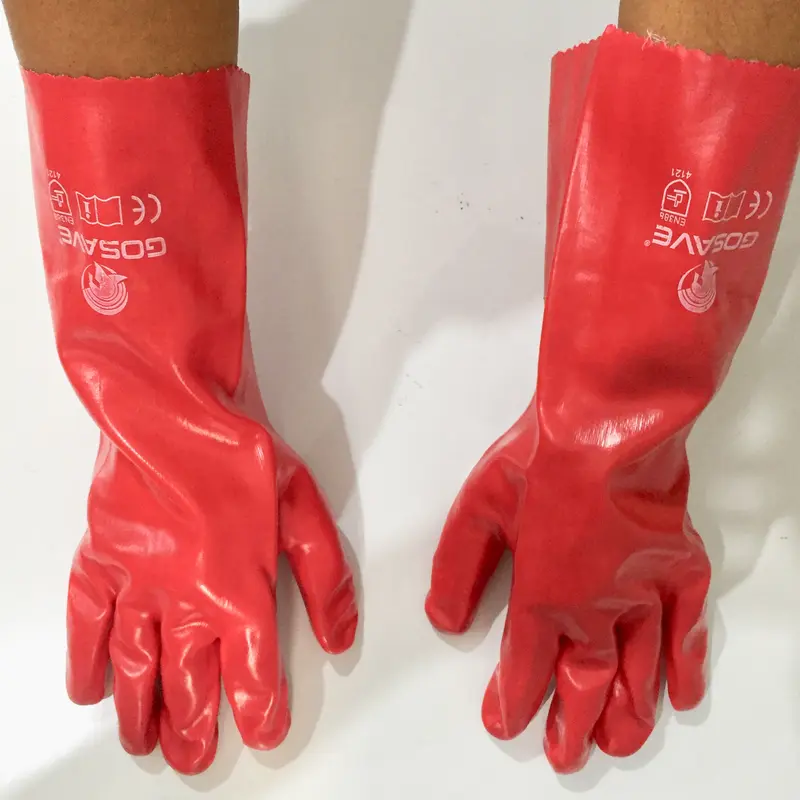 Sarung Tangan PVC Safety Glove Tahan Panas utk Berkebun Limbah Kimia 3