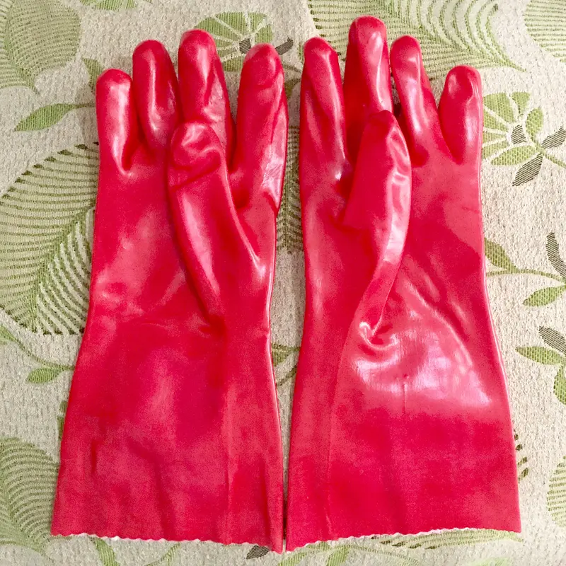 Sarung Tangan PVC Safety Glove Tahan Panas utk Berkebun Limbah Kimia 1