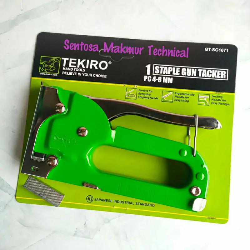 TEKIRO Staples Staple Hand Gun Tacker Hekter Tembak Manual 0