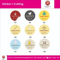 Gambar Cetak Label Sticker- Kiss Cut (3cm, 5cm, 7cm)- Vinyl Glossy or Matte dari VisualArt Indonesia Kota Makassar 3 Tokopedia