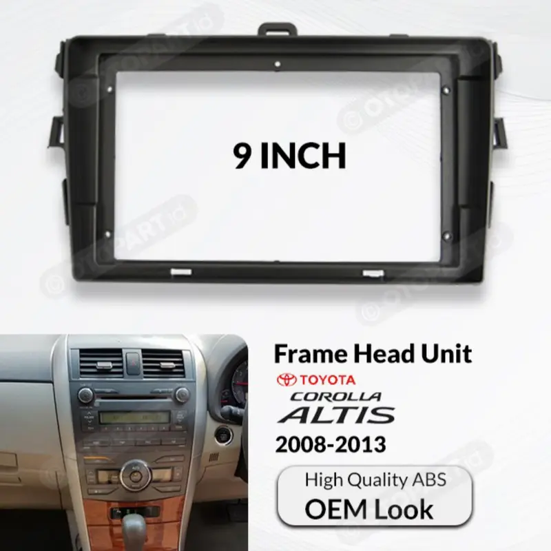Frame Headunit OEM Toyota Corolla Altis 2008-2013 9" Inch 0