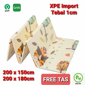Playmat Jumbo Tikar Lipat Main Bayi Karpet Matras FREE TAS 200x180 cm Alas Alas Boy