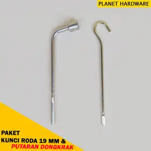 Paket Kunci Roda 19 mm & Putaran Dongkrak Mobil Universal