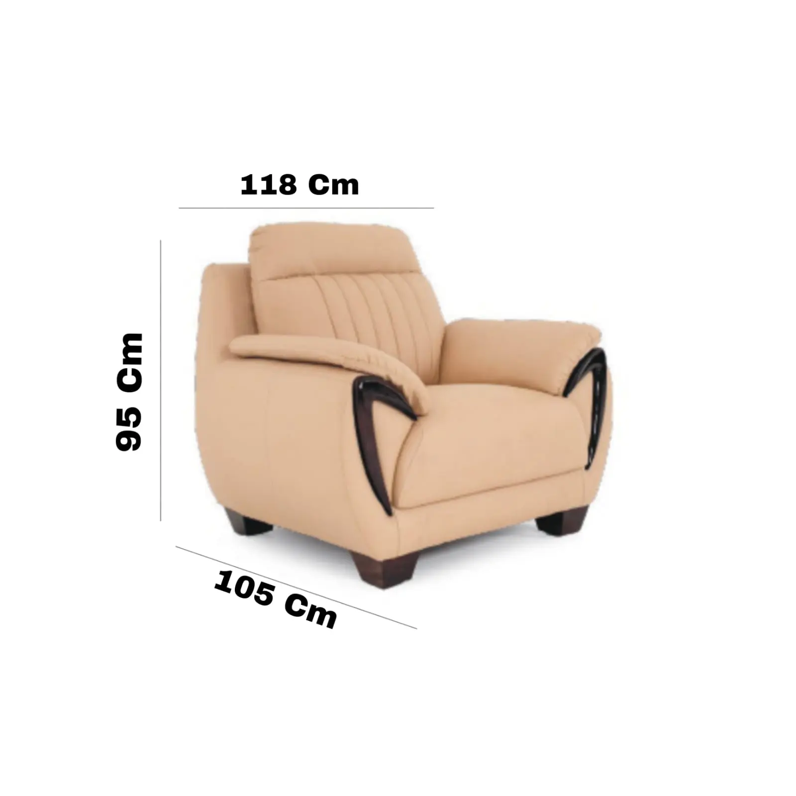 Castor Sofa Tunggu Sofa Ruang Tamu 1 Dudukan