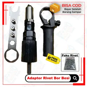 Adapter Rivet Hitam Alat Tembak Paku Rivet Tanpa Kabel Gun Rivet Adapt