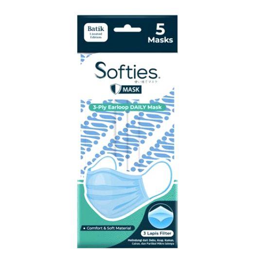 Softies 3 Ply Earloop Daily Mask (Batik Parang Design) 5s
