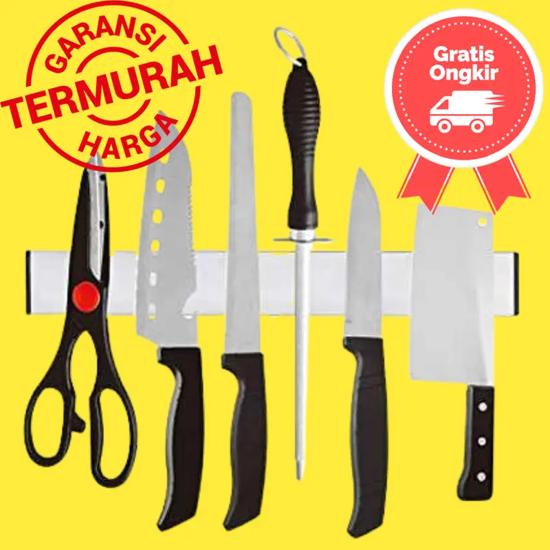 Rak Holder Hanger Knife Pisau Dapur Tempel Magnet Serbaguna Organizer 0