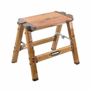 Krisbow Tangga Aluminium 1 Step Motif Kayu