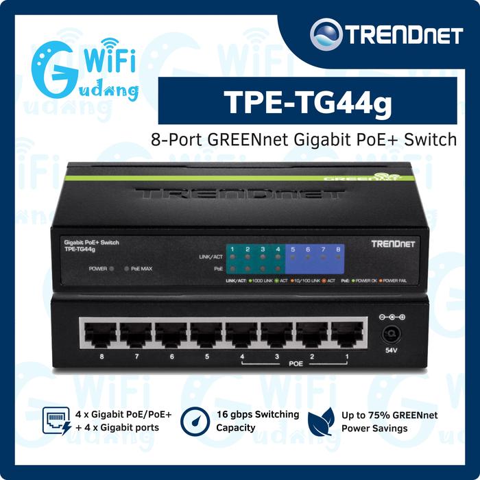 Gambar TRENDNET TPE-TG44G 8-port Gigabit PoE Switch dari GudangWifi Kota Administrasi Jakarta Pusat Tokopedia