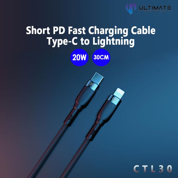 Gambar Ultimate Power Data Cable Type-C to Lightning PD 20W 30CM Fast Chargin dari Ori aksesoris 1 Kota Administrasi Jakarta Pusat Tokopedia