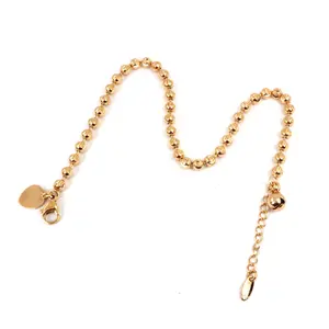 Gelang kaki biji lada ukir rosegold Xuping 02