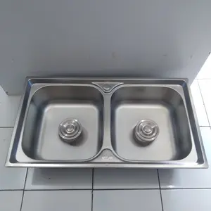 Kitchen Sink /Bak Cuci Piring 2 Lubang/Ukuran 78×43×18