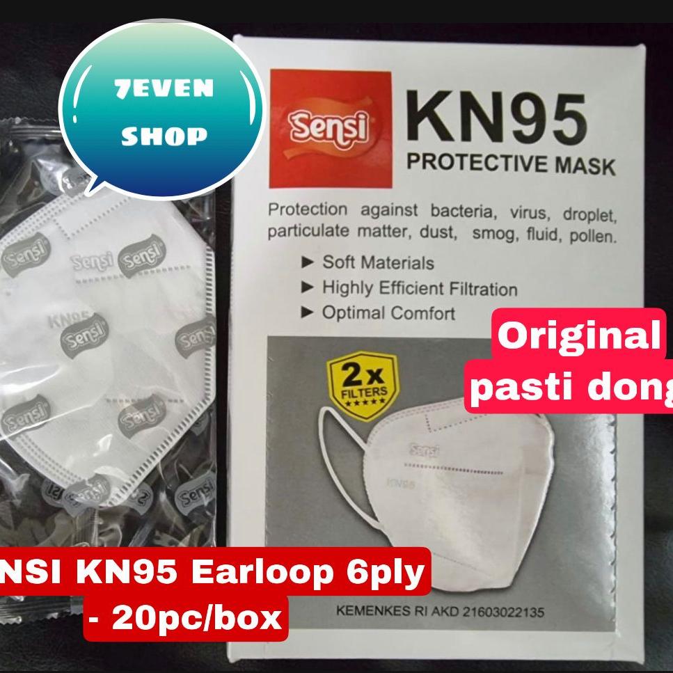 MASKER SENSI KN95 PROTECTIVE mask 6 ply isi 20 pcs double filter murah - KN95 SENSI 20pc
