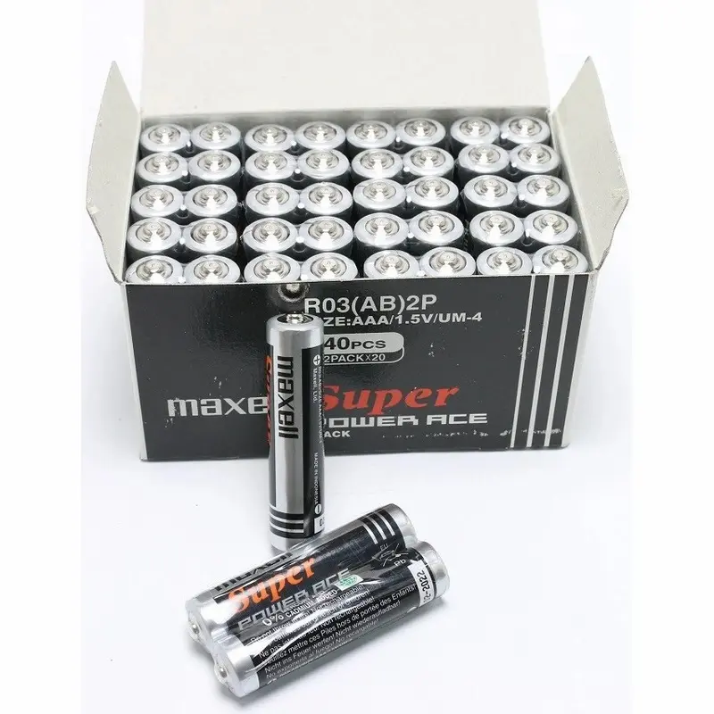 Baterai Maxell AAA Original 1.5V UM-4 R03 Batrai A3 /Batrai AAA - 2Pcs 2
