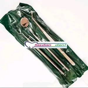 Set Alat Gigi Stainless Steel ISI 3 Termasuk Pinset Handle Kaca Mulut & Sonde