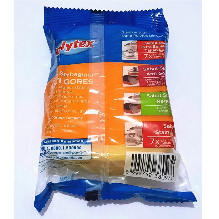 POLYTEX Spon Serba Guna Busa sponge Cuci piring Kuning - 1 pcs 1