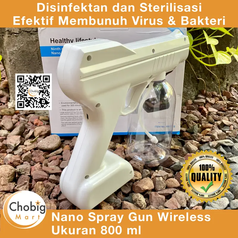Fogging Nano Spray Gun Atom Disinfectant Wireless 800 ml UV Light 3