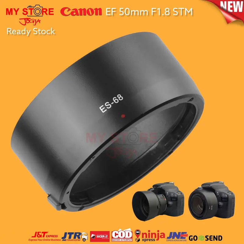 Lens Hood ES68 ES-68 49mm for Lensa Fix Canon EOS EF 50mm f 1.8 STM 3