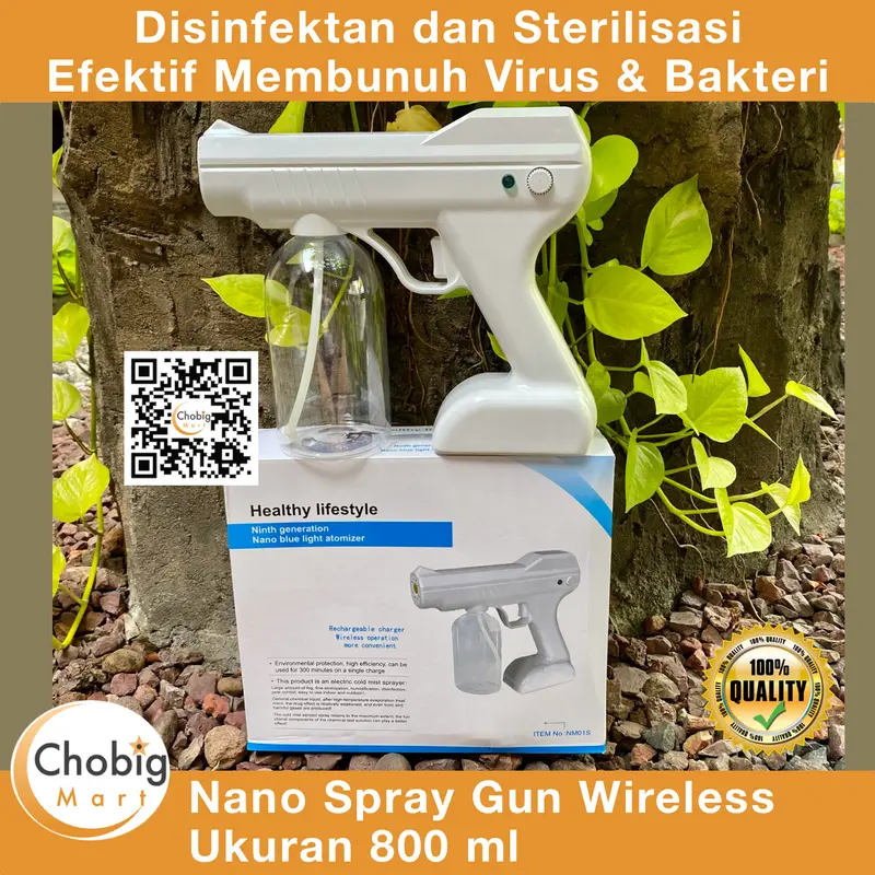 Fogging Nano Spray Gun Atom Disinfectant Wireless 800 ml UV Light 1