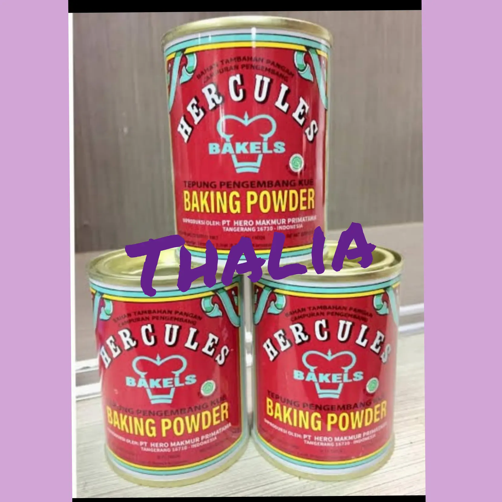HERCULES DOUBLE ACTING BAKING POWDER 110GR KALENG