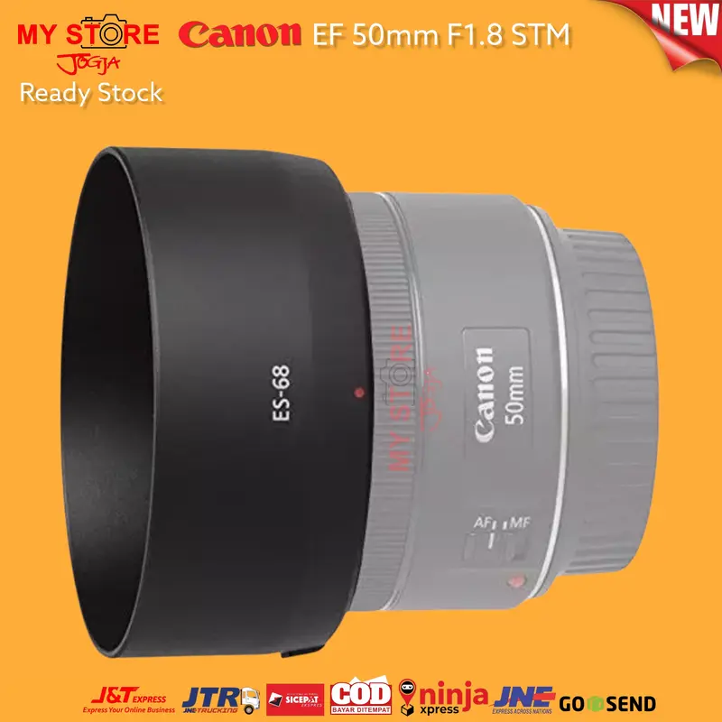 Lens Hood ES68 ES-68 49mm for Lensa Fix Canon EOS EF 50mm f 1.8 STM 4