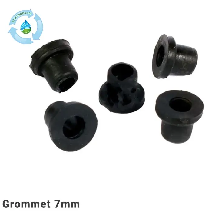 Karet Grommet Fertigasi Hidroponik 7 mm Drip Irigasi
