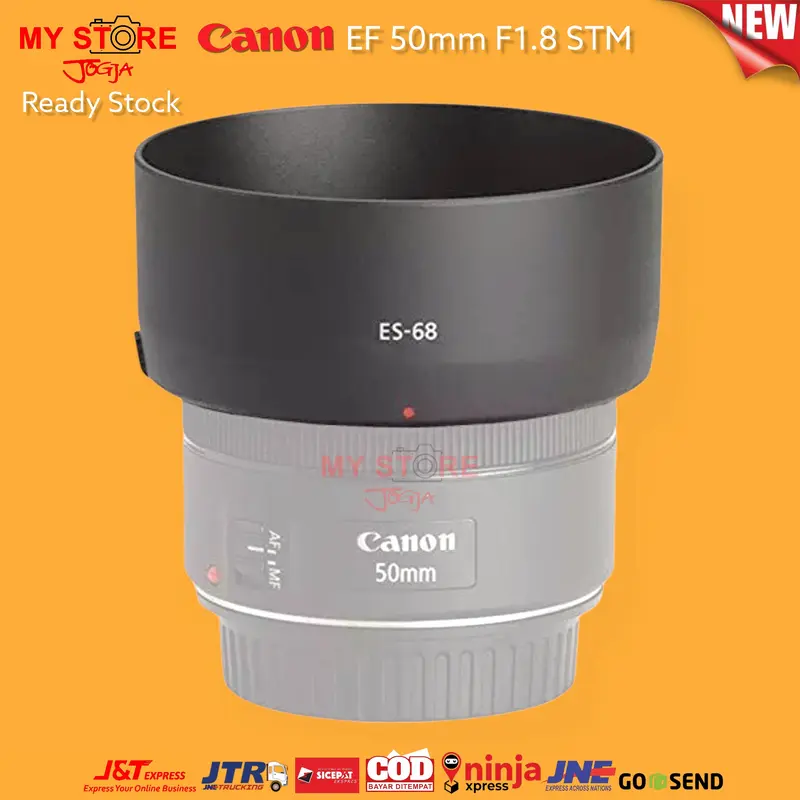 Lens Hood ES68 ES-68 49mm for Lensa Fix Canon EOS EF 50mm f 1.8 STM 1