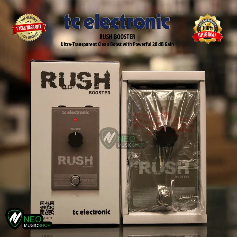 TC Electronic RUSH BOOSTER Transparent Clean Boost with 20dB Gain 0
