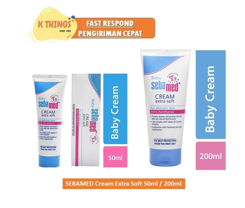 SEBAMED Baby Cream Extra Soft 50 ml 50ml / 200 ml 200ml Krim Bayi Sensitif Ruam Kulit Pembersih 0