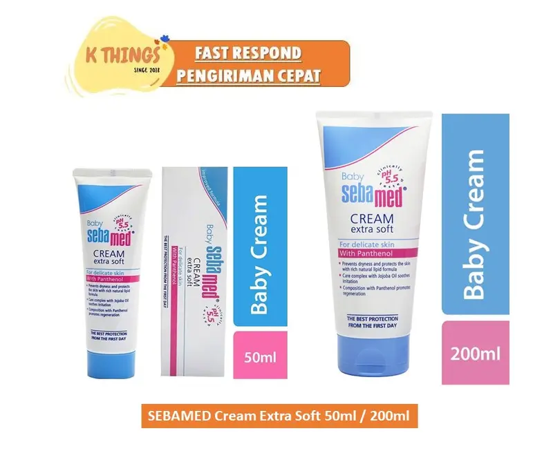 SEBAMED Baby Cream Extra Soft 50 ml 50ml / 200 ml 200ml Krim Bayi Sensitif Ruam Kulit Pembersih 0