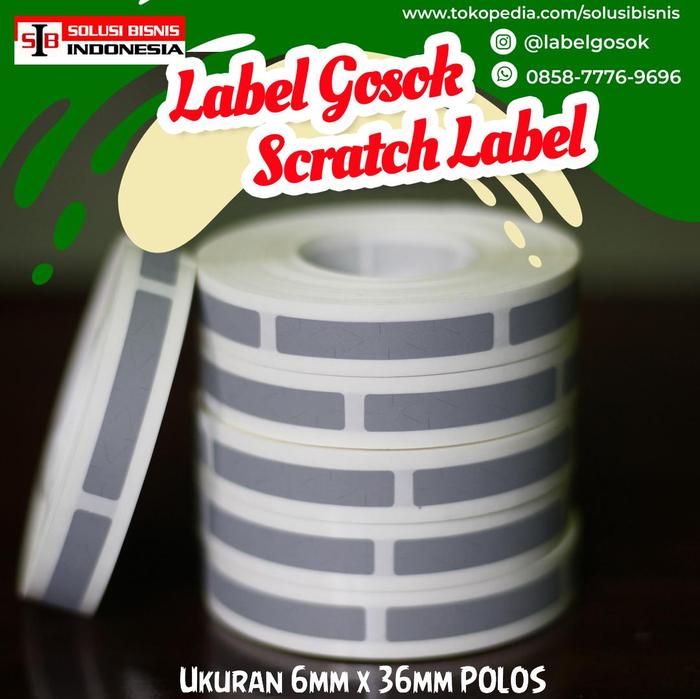 Gambar Scratch penutup PIN / Voucher ID member/ voucher produk -GREY/TANPA MOTIF 6*36MM dari Stiker Gosok Indonesia Kota Surakarta Tokopedia