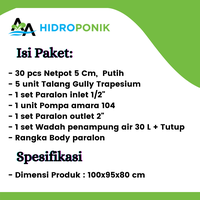 Gambar Staterkit NFT Horizontal 30 LT (Siap Pakai) dari aahidroponik Kab. Magelang 3 Tokopedia
