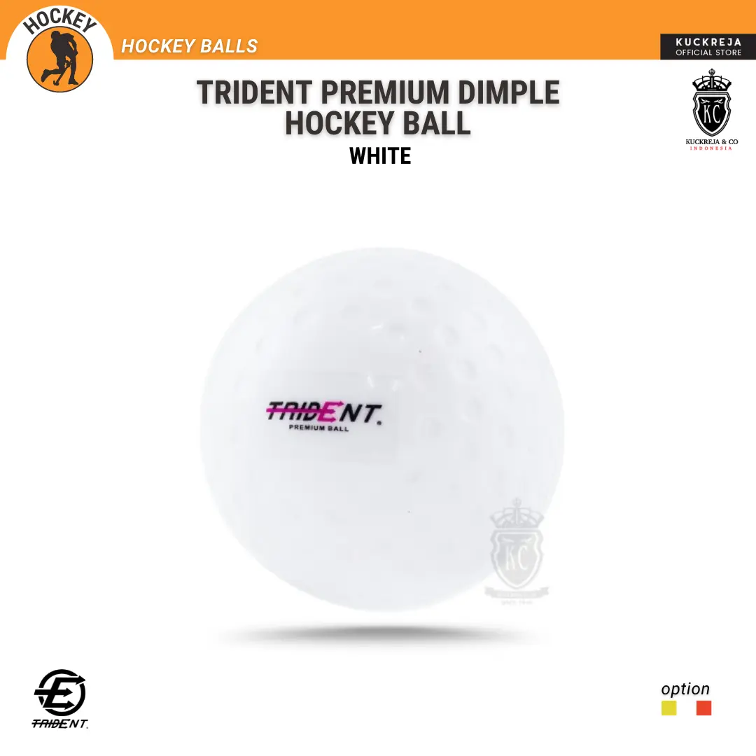 Trident Premium Dimple Hockey Ball White - Bola Hockey Field Outdoor Lapangan Warna Putih