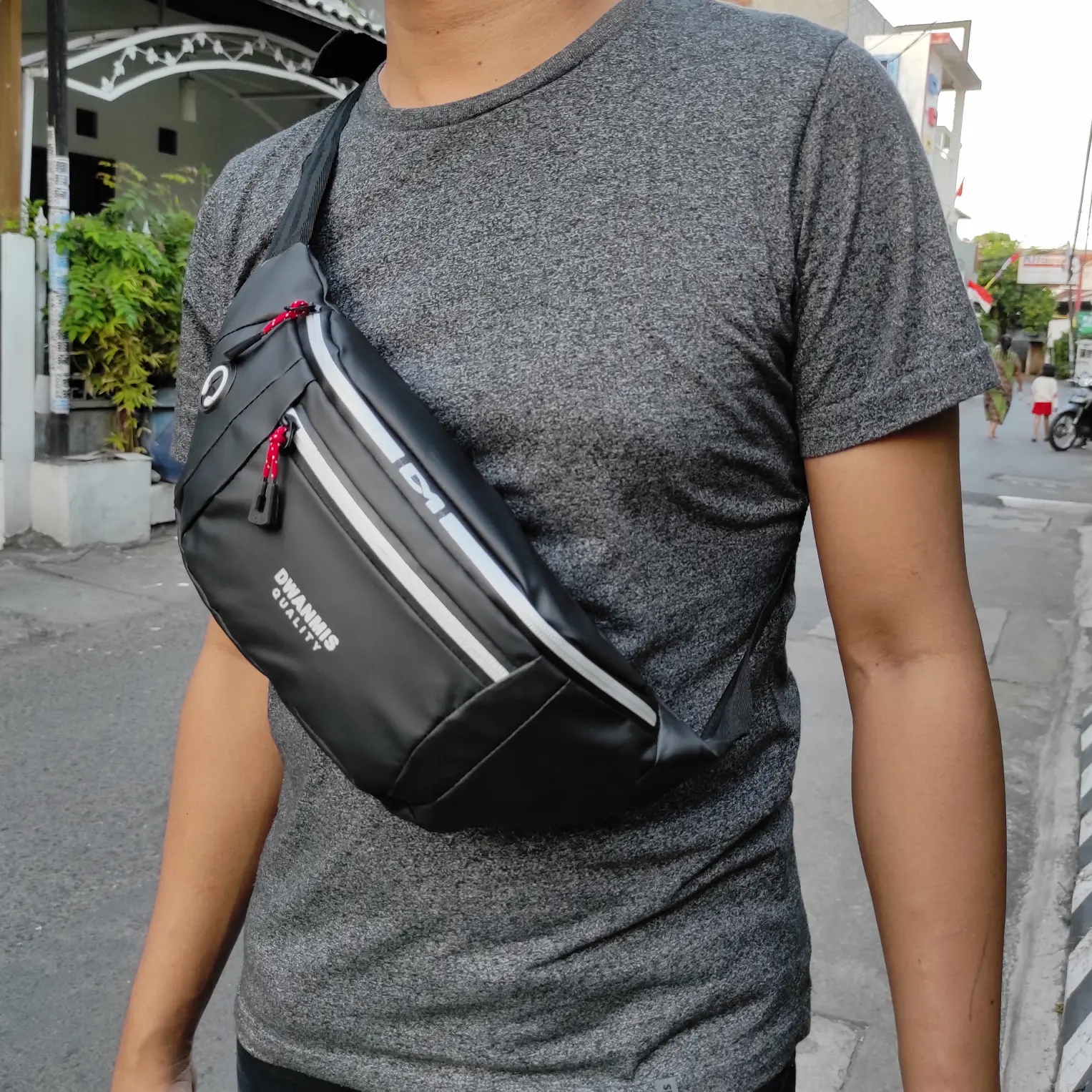 [T-DMB02] Waist Bag Pria Original Dm | Tas Selempang Pria Waterproof
