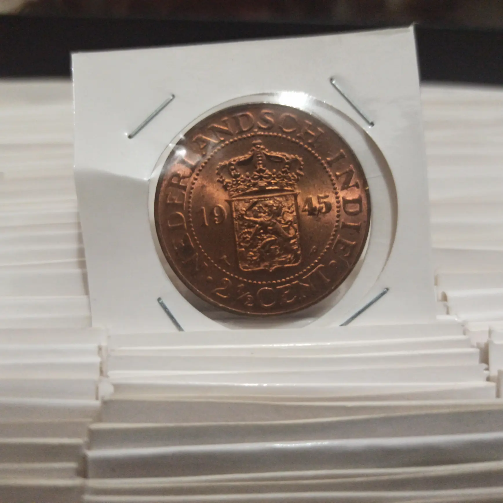 Uang Kuno 2,5 cent 1945 Luster Original kinclong 1 keping