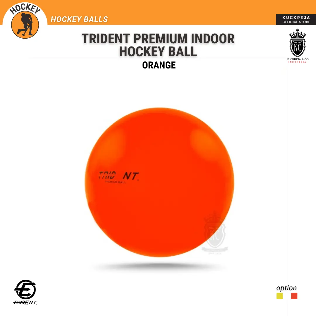 Trident Premium Indoor Hockey Ball - Bola Hockey Indoor Orange