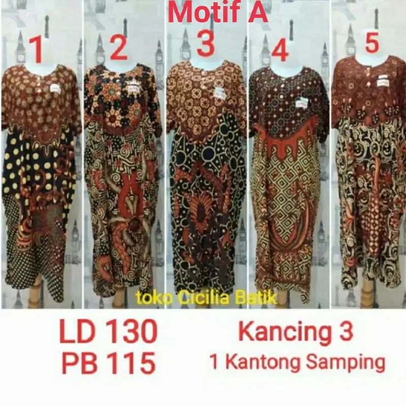 Daster Jumbo Kencana Ungu label coklat 0