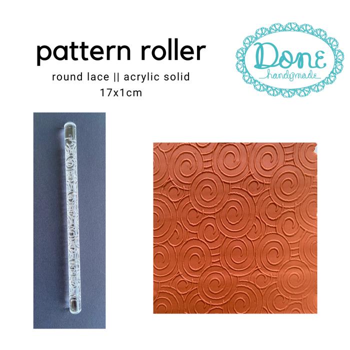 Gambar Clay roller motif pattern roller round lace alat clay fondant roller dari Done Handymade Kota Administrasi Jakarta Barat Tokopedia