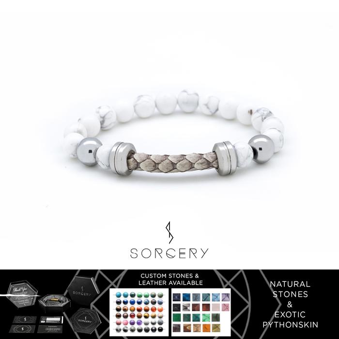 Gambar SORCERY Bracelet 18K REAL GOLD Gelang Batu Alam Kulit Pria Wanita ORS3 - Silver, Cantumkan Warna dari Sorcery Kab. Tangerang 5 Tokopedia