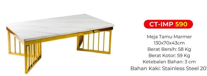 Gambar Meja Ruang Tamu/ Coffee Table Marmer Emas Mewah Murah Meriah dari Jeimart Store Kota Tangerang Tokopedia